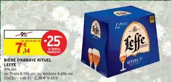 Intermarché Leffe - bière d'abbaye rituel offre