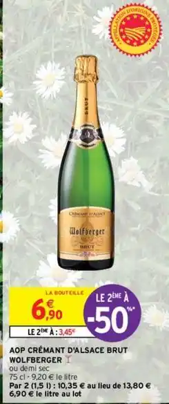 Intermarché Wolfberger - aop crémant d'alsace brut offre