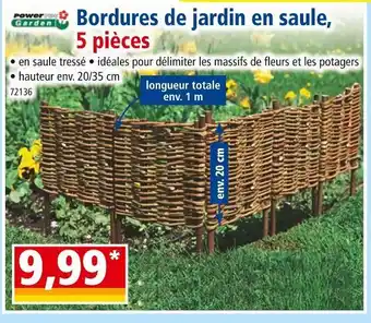 Norma POWER GARDEN Bordures de jardin en saule offre