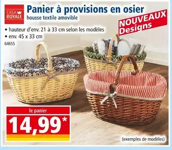 Norma CASA ROYALE Panier à provisions en osier offre