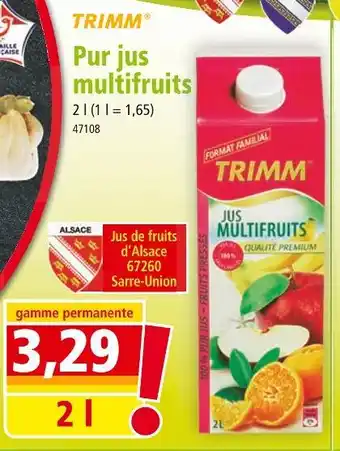 Norma TRIMM Pur jus multifruits offre