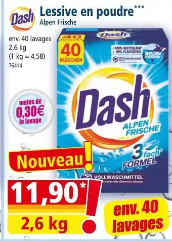 Norma Dash Lessive en poudre offre