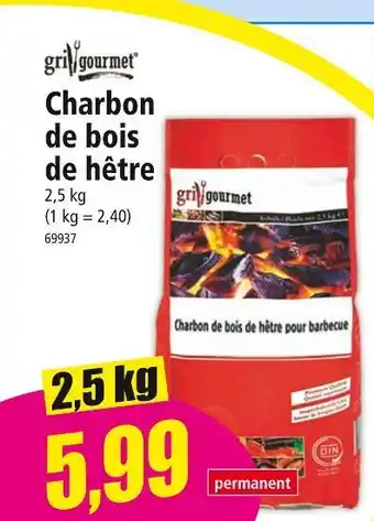 Norma Grill gourmet Charbon de bois de hêtre offre