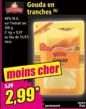Norma LECKERROM Gouda en tranches offre