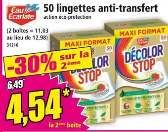 Norma Eau Ecarlate 50 lingettes anti-transfert offre