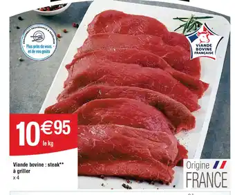 Cora x Carrefour Viande bovine: steak offre