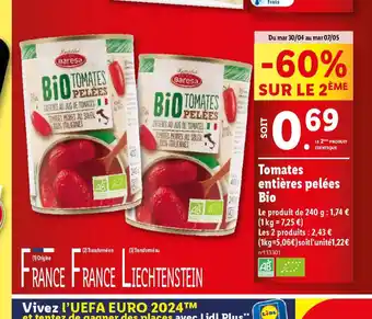 Lidl Tomates entières pelées offre