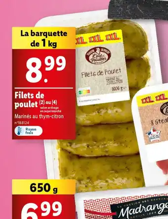 Lidl Filets de Poulet offre