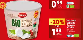 Lidl Mozzarella di bufala campana AOP bio offre