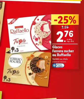 Lidl Glaces Ferrero rocher ou Raffaello offre