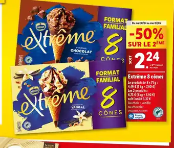 Lidl Extrême 8 cônes offre