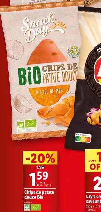 Lidl Chips de patate douce Bio offre