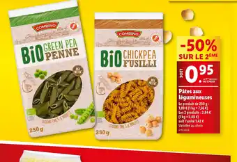 Lidl Pâtes aux légumineuses offre