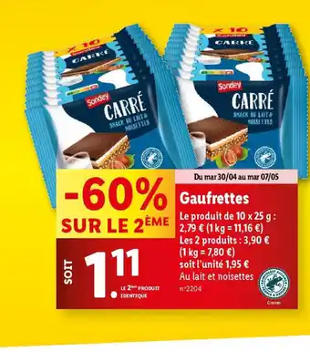 Lidl Gaufrettes offre