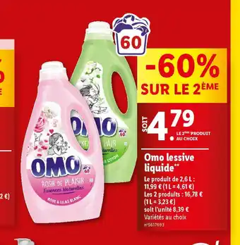 Lidl Omo lessive liquide offre