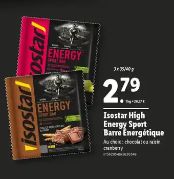 Lidl Isostar High Energy Sport offre