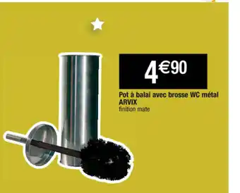 Cora x Carrefour Pot à balai avec brosse WC métal offre