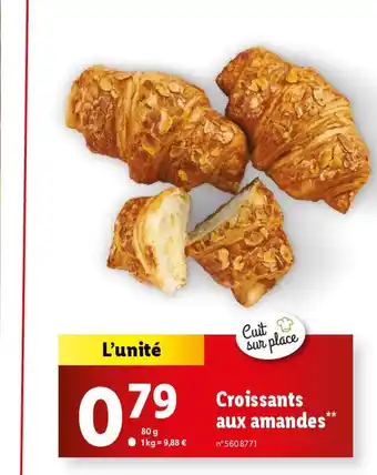 Lidl Croissants aux amandes offre