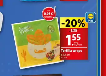 Lidl Tortilla wraps offre