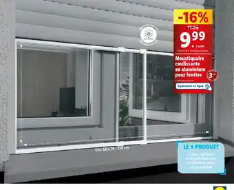 Lidl Moustiquaire coulissante en aluminium pour fenêtre offre