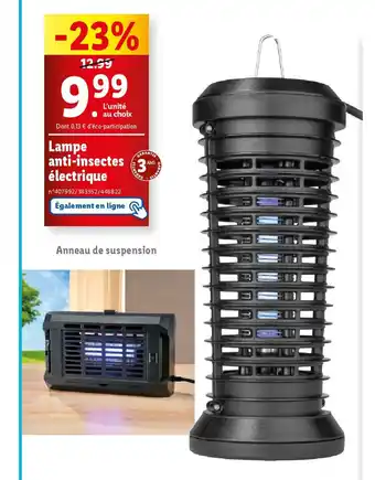 Lidl Lampe anti-insectes électrique offre