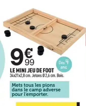 Centrakor LE MINI JEU DE FOOT offre