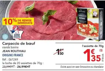 METRO Carpaccio de bœuf viande bovine JEAN ROUTHIAU offre