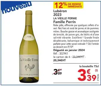 METRO Lubéron 2023 LA VIEILLE FERME Famille Perrin offre