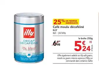 METRO Café moulu décaféiné ILLY offre