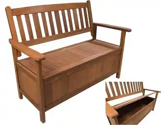 Brico Cash Banc coffre de jardin Manille - Mapel - 2 places - Bois naturel offre