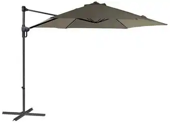 Bricorama Parasol en acier déporté push up à 6 baleines - diamètre 300 cm - taupe offre