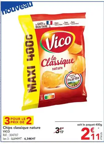 METRO Chips classique nature VICO offre