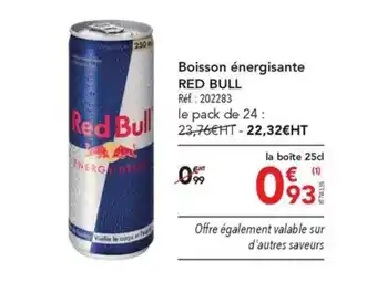 METRO Boisson énergisante RED BULL offre