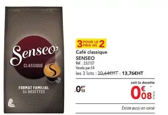 METRO Café classique SENSEO Réf.: 232157 offre