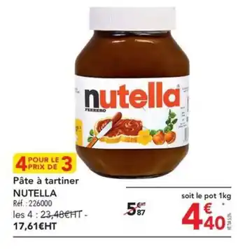 METRO Pâte à tartiner NUTELLA offre