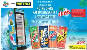 METRO Vitrine réfrigérée Oasis 322 L FRIGELUX offre