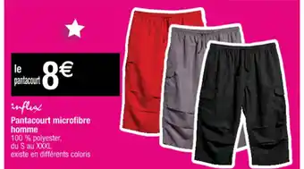 Cora x Carrefour Pantacourt microfibre homme offre