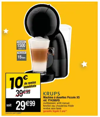 Cora x Carrefour Machine a dosettes Piccolo XS offre