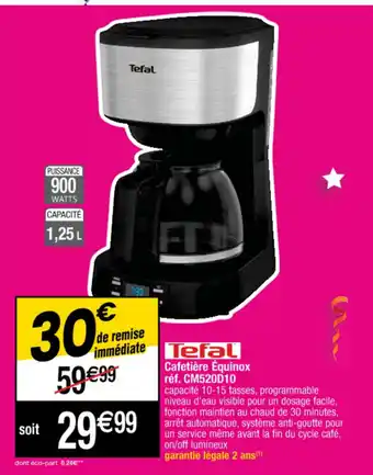 Cora x Carrefour Cafetière Equinox offre