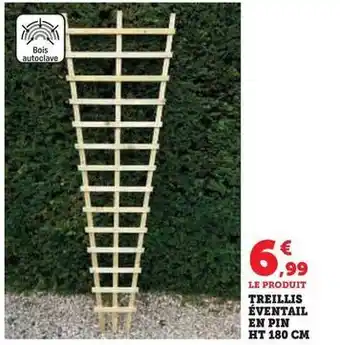 Treillis éventail en pin ht