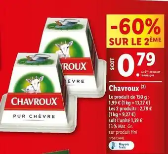 Lidl Chavroux - pur chèvre offre