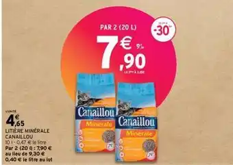 Intermarché Contact Canaillou - litière minérale offre