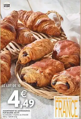 Intermarché Contact Assortiment de viennoiseries pur beurre x10 offre