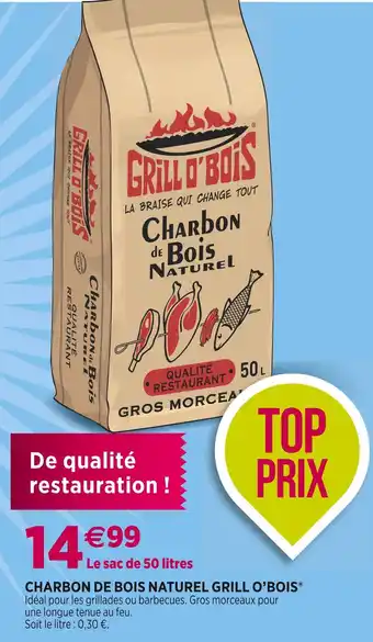 Delbard GRILL O’BOIS CHARBON DE BOIS NATUREL offre