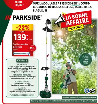 Lidl Outil modulable à essence offre