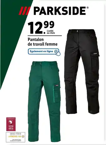 Promo PARKSIDE Pantalon de travail femme chez Lidl