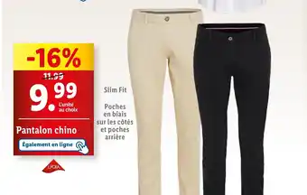 Lidl Pantalon chino offre