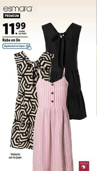 Lidl Robe en lin offre