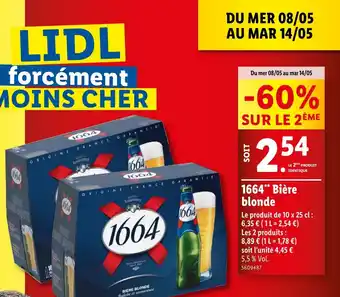 Lidl 1664** Bière blonde offre