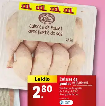 Lidl Cuisses de poulet (¹), (5), (6) ou (7) offre